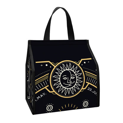 Vintage Gemini Zodiac Sign Print Insulated Lunch Tote
