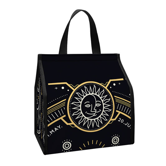 Vintage Gemini Zodiac Sign Print Insulated Lunch Tote