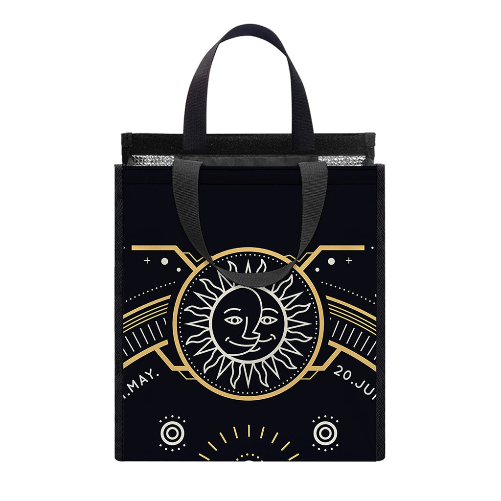 Vintage Gemini Zodiac Sign Print Insulated Lunch Tote