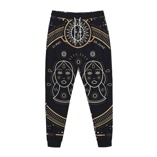 Vintage Gemini Zodiac Sign Print Jogger Pants