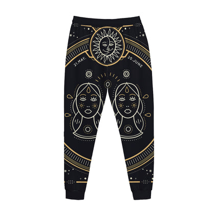 Vintage Gemini Zodiac Sign Print Jogger Pants