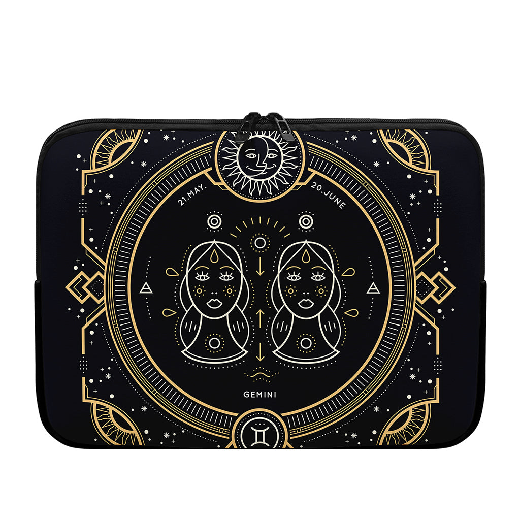 Vintage Gemini Zodiac Sign Print Laptop Sleeve
