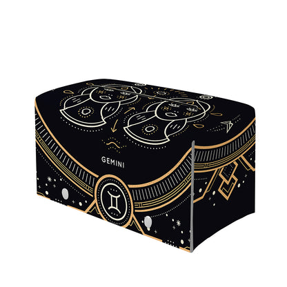 Vintage Gemini Zodiac Sign Print Leather Tissue Box Cover