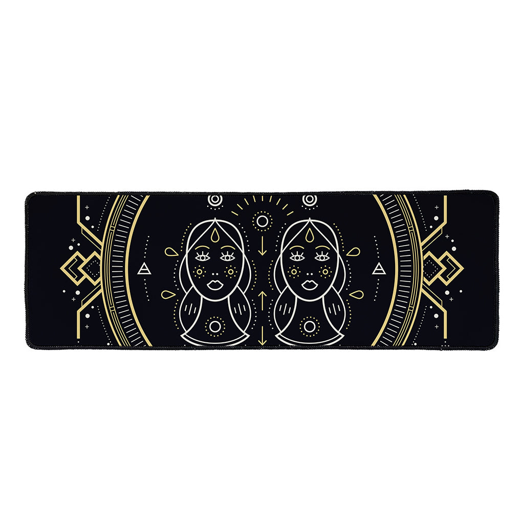 Vintage Gemini Zodiac Sign Print Long Kitchen Mat