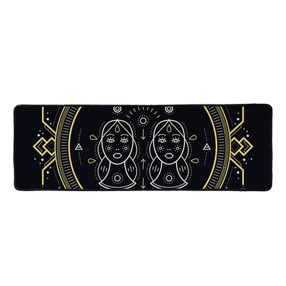 Vintage Gemini Zodiac Sign Print Long Kitchen Mat