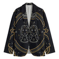 Vintage Gemini Zodiac Sign Print Men's Blazer