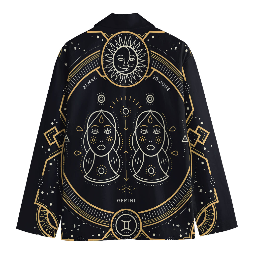 Vintage Gemini Zodiac Sign Print Men's Blazer