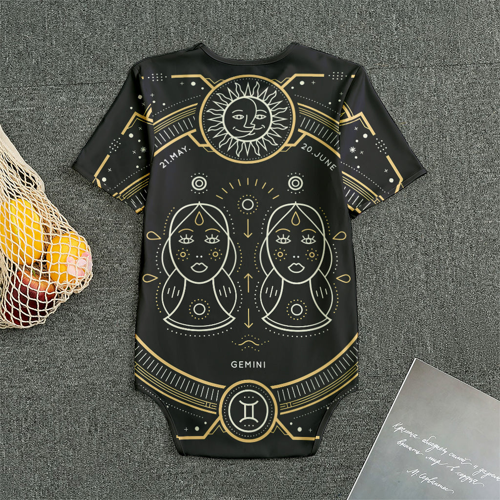 Vintage Gemini Zodiac Sign Print Men's Bodysuit