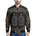 Vintage Gemini Zodiac Sign Print Men's Bomber Jacket