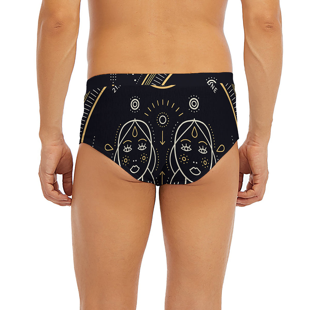 Vintage Gemini Zodiac Sign Print Men's Briefs