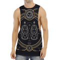 Vintage Gemini Zodiac Sign Print Men's Muscle Tank Top