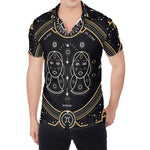 Vintage Gemini Zodiac Sign Print Men's Shirt