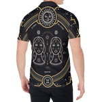 Vintage Gemini Zodiac Sign Print Men's Shirt