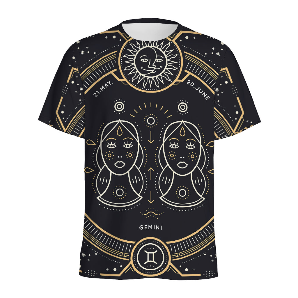 Vintage Gemini Zodiac Sign Print Men's Sports T-Shirt