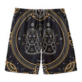 Vintage Gemini Zodiac Sign Print Men's Swim Trunks