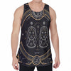 Vintage Gemini Zodiac Sign Print Men's Velvet Tank Top