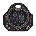 Vintage Gemini Zodiac Sign Print Neoprene Lunch Bag