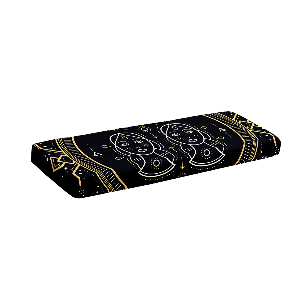 Vintage Gemini Zodiac Sign Print Piano Keyboard Cover