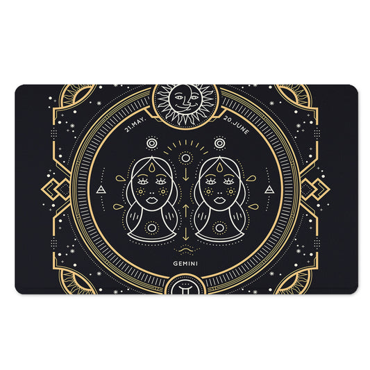 Vintage Gemini Zodiac Sign Print Polyester Doormat