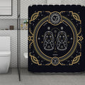 Vintage Gemini Zodiac Sign Print Polyester Shower Curtain
