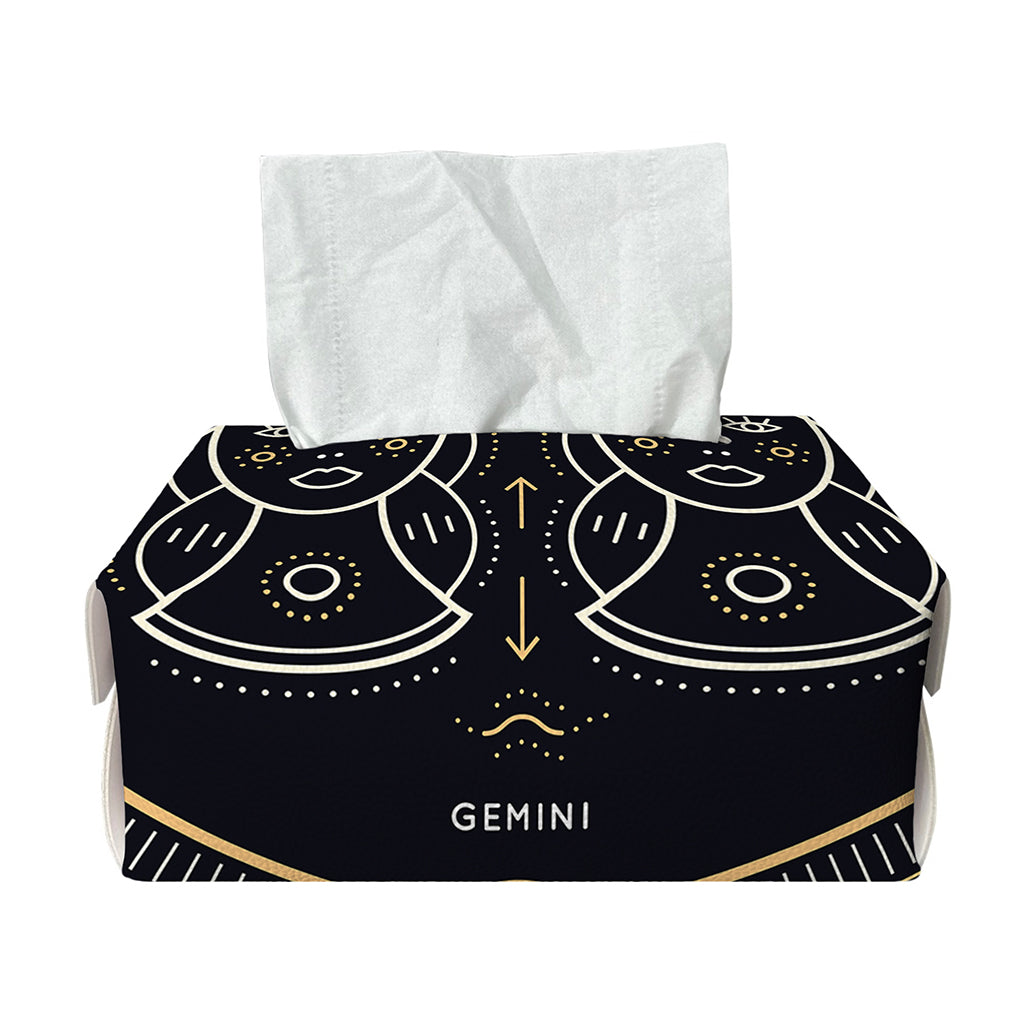 Vintage Gemini Zodiac Sign Print Rectangle Tissue Box Cover