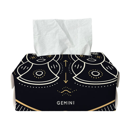 Vintage Gemini Zodiac Sign Print Rectangle Tissue Box Cover