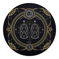 Vintage Gemini Zodiac Sign Print Round Blanket