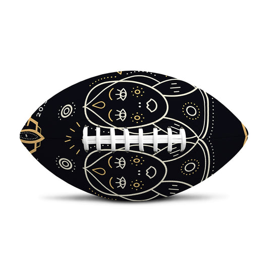 Vintage Gemini Zodiac Sign Print Rugby Ball