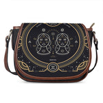 Vintage Gemini Zodiac Sign Print Saddle Bag