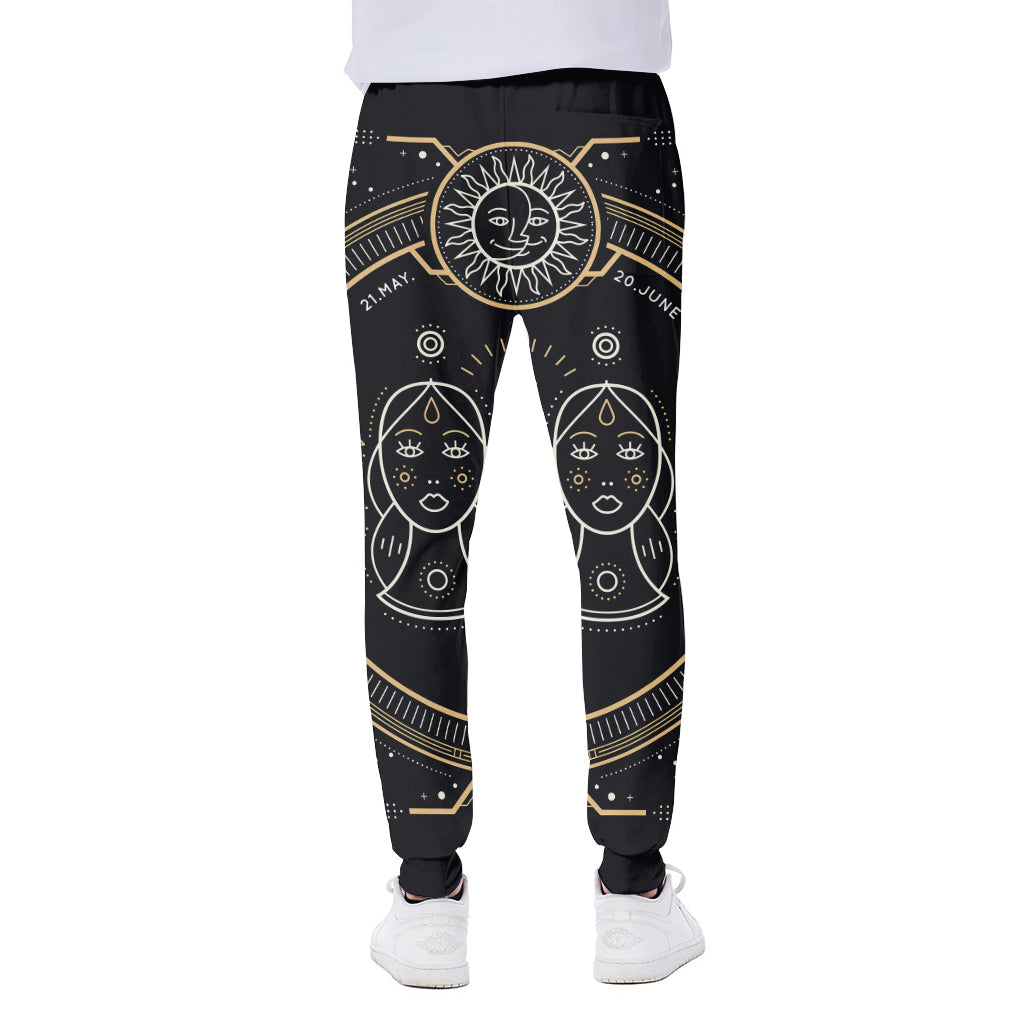 Vintage Gemini Zodiac Sign Print Scuba Joggers