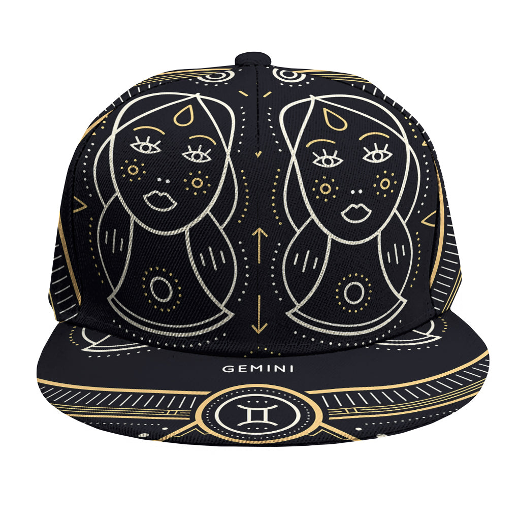 Vintage Gemini Zodiac Sign Print Snapback Cap