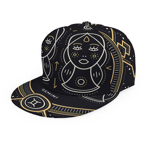 Vintage Gemini Zodiac Sign Print Snapback Cap