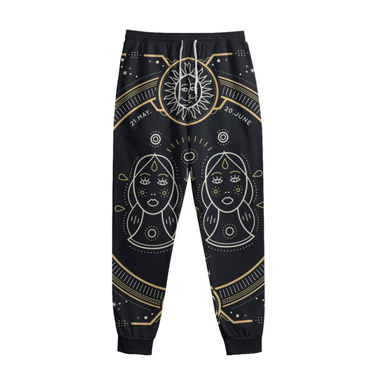 Vintage Gemini Zodiac Sign Print Sweatpants