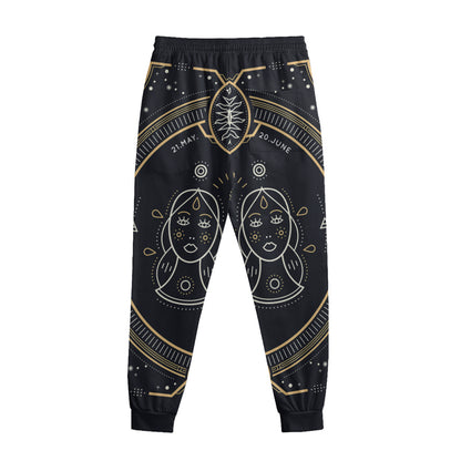 Vintage Gemini Zodiac Sign Print Sweatpants