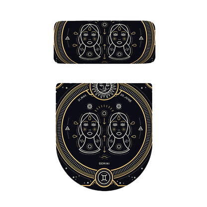 Vintage Gemini Zodiac Sign Print Toilet Lid And Tank Cover Set