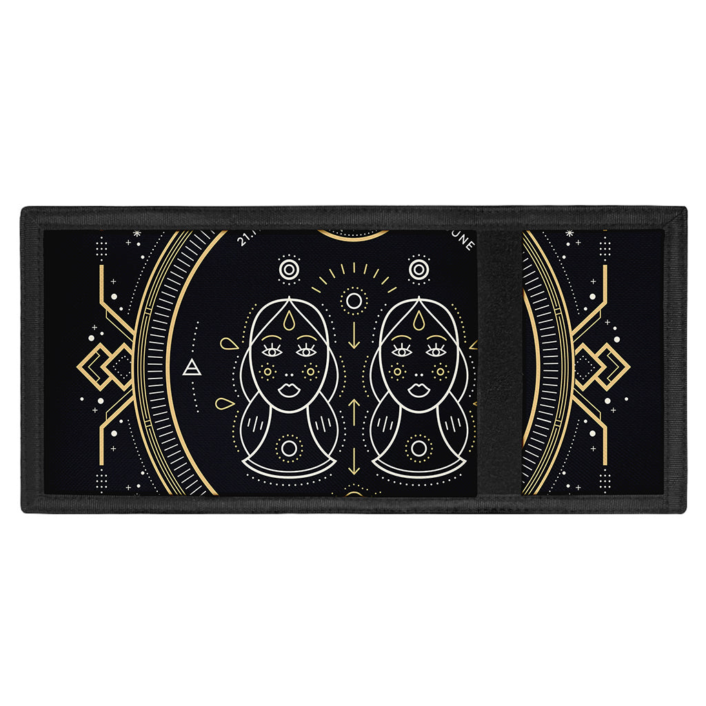 Vintage Gemini Zodiac Sign Print Trifold Wallet