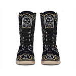 Vintage Gemini Zodiac Sign Print Winter Boots