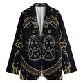 Vintage Gemini Zodiac Sign Print Women's Blazer