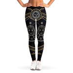 Vintage Gemini Zodiac Sign Print Women's Leggings