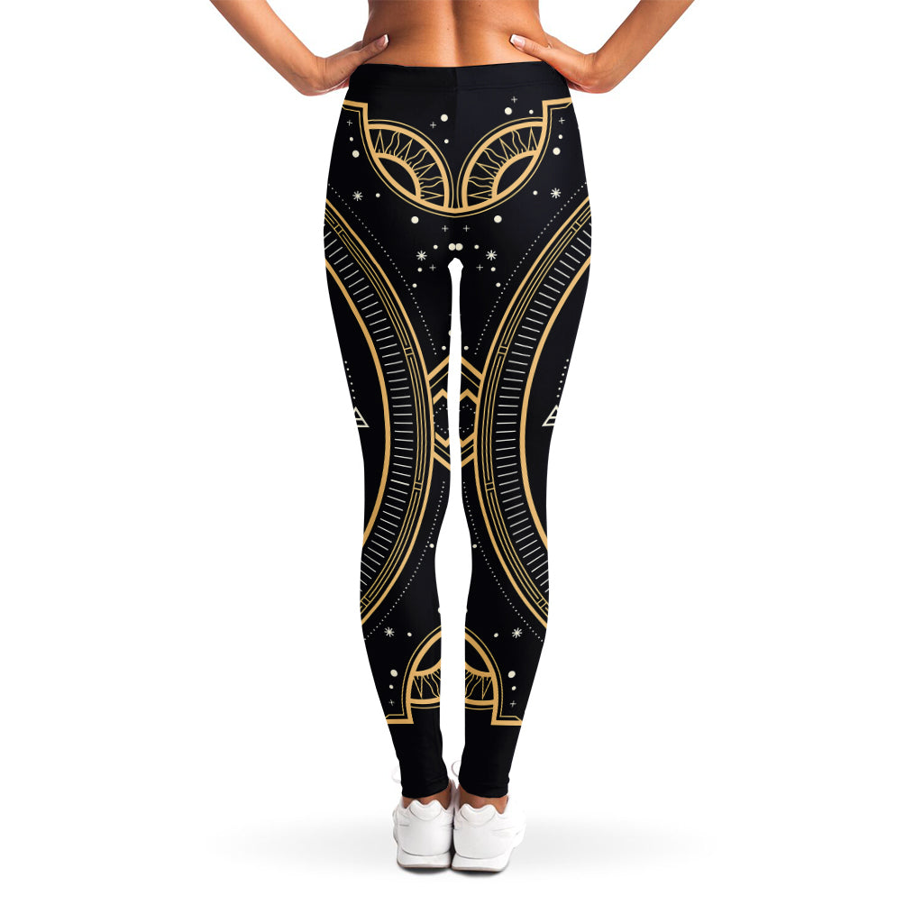 Vintage Gemini Zodiac Sign Print Women's Leggings
