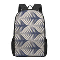 Vintage Geometric Leaf Pattern Print 17 Inch Backpack
