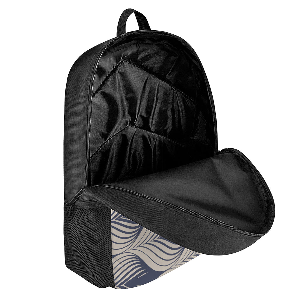 Vintage Geometric Leaf Pattern Print 17 Inch Backpack