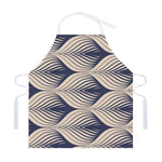 Vintage Geometric Leaf Pattern Print Adjustable Apron