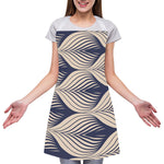 Vintage Geometric Leaf Pattern Print Adjustable Apron
