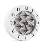 Vintage Geometric Leaf Pattern Print Alarm Clock