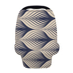 Vintage Geometric Leaf Pattern Print Baby Seat Cover