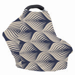Vintage Geometric Leaf Pattern Print Baby Seat Cover