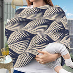 Vintage Geometric Leaf Pattern Print Baby Seat Cover