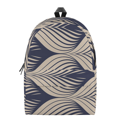 Vintage Geometric Leaf Pattern Print Backpack