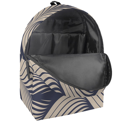 Vintage Geometric Leaf Pattern Print Backpack